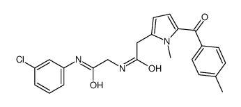 N-[2-(3-chloroanilino)-2-oxoethyl]-2-[1-methyl-5-(4-methylbenzoyl)pyrrol-2-yl]acetamide结构式