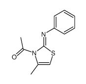 (3-acetyl-4-methyl-3H-thiazol-2-ylidene)-phenyl-amine Structure