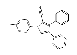 3,4-diphenyl-1-p-tolyl-pyrrole-2-carbonitrile结构式