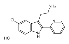 2-(5-Chloro-2-pyridin-2-yl-1H-indol-3-yl)ethylamine hydrochloride结构式