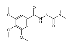 N-methyl-2-(3,4,5-trimethoxybenzoyl)hydrazinecarboxamide结构式