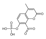 (4-methyl-8-nitro-2-oxochromen-7-yl) dihydrogen phosphate Structure