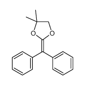 2-benzhydrylidene-4,4-dimethyl-1,3-dioxolane结构式