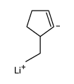 lithium,3-ethylcyclopentene Structure