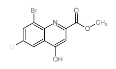 METHYL 8-BROMO-6-CHLORO-4-HYDROXYQUINOLINE-2-CARBOXYLATE structure