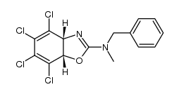 (3aR,7aS)-N-benzyl-4,5,6,7-tetrachloro-N-methyl-3a,7a-dihydrobenzo[d]oxazol-2-amine结构式