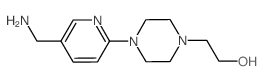 2-{4-[5-(Aminomethyl)-2-pyridinyl]-1-piperazinyl}-1-ethanol Structure