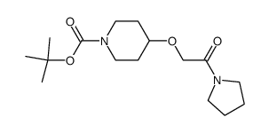 tert-butyl 4-(2-oxo-2-(pyrrolidin-1-yl)ethoxy)piperidine-1-carboxylate Structure