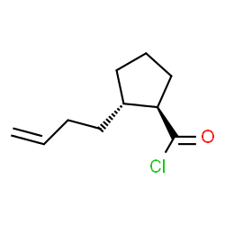 Cyclopentanecarbonyl chloride, 2-(3-butenyl)-, trans- (9CI) picture