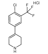 4-[3-(trifluoromethyl)-4-chlorophenyl]-3,6-dihydro-1(2H)-pyridine hydrochloride Structure