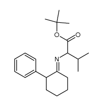 tert-butyl 3-methyl-2-((2-phenylcyclohexylidene)amino)butanoate Structure