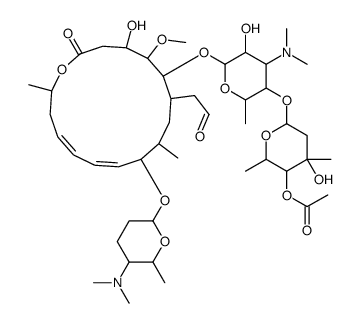 [6-[4-(dimethylamino)-6-[[(11Z,13E)-10-[5-(dimethylamino)-6-methyloxan-2-yl]oxy-4-hydroxy-5-methoxy-9,16-dimethyl-2-oxo-7-(2-oxoethyl)-1-oxacyclohexadeca-11,13-dien-6-yl]oxy]-5-hydroxy-2-methyloxan-3-yl]oxy-4-hydroxy-2,4-dimethyloxan-3-yl] acetate结构式