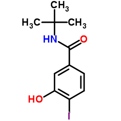 3-Hydroxy-4-iodo-N-(2-methyl-2-propanyl)benzamide Structure