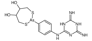 2-[4-[(4,6-diamino-1,3,5-triazin-2-yl)amino]phenyl]-1,3,2-dithiarsepane-5,6-diol结构式