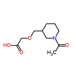 [(1-Acetyl-3-piperidinyl)methoxy]acetic acid结构式