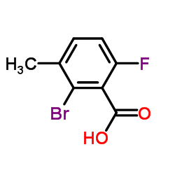 2-Bromo-6-fluoro-3-methylbenzoic acid Structure