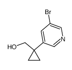 [1-(5-bromo-3-pyridinyl)cyclopropyl]methanol结构式