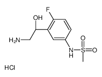 N-[3-[(1R)-2-amino-1-hydroxyethyl]-4-fluorophenyl]methanesulfonamide,hydrochloride Structure