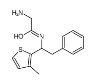 2-amino-N-[1-(3-methylthiophen-2-yl)-2-phenylethyl]acetamide结构式