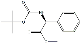 methyl (S)-2-((tert-butoxycarbonyl)amino)-2-phenylacetate Structure