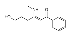 6-Hydroxy-3-(N-methylamino)-1-phenylhex-2-en-1-one结构式