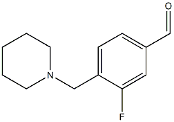 3-fluoro-4-(piperidin-1-ylmethyl)benzaldehyde Structure