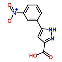 5-(3-硝基苯基)-1H-吡唑-3-羧酸结构式