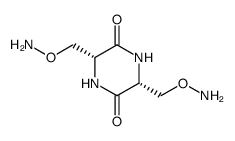 (R)-cis-3,6-bis-aminooximethyl-piperazine-2,5-dione结构式