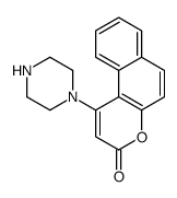 1-piperazin-1-ylbenzo[f]chromen-3-one Structure