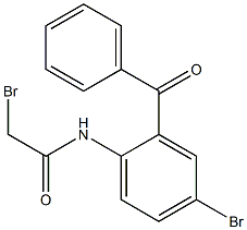 N-(2-benzoyl-4-bromophenyl)-2-bromoacetamide结构式