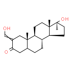 17beta-hydroxy-2-(hydroxymethylene)-17-methylandrostan-3-one Structure