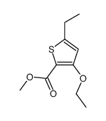 2-Thiophenecarboxylicacid,3-ethoxy-5-ethyl-,methylester(9CI)结构式