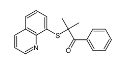 2-methyl-1-phenyl-2-quinolin-8-ylsulfanylpropan-1-one Structure