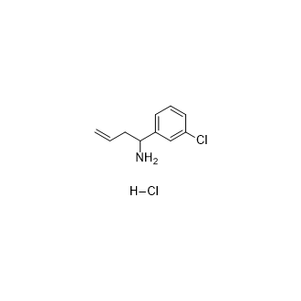 1-(3-氯苯基)丁-3-烯-1-胺盐酸盐结构式