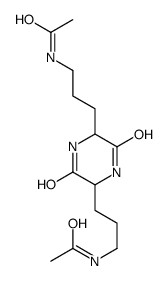 N-(3-(5-[3-(Acetylamino)propyl]-3,6-dioxo-2-piperazinyl)propyl)acetami de structure