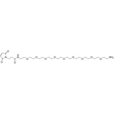 Mal-amido-PEG9-amine TFA Structure