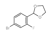 2-(2-氟-4-溴苯基)-1,3-二氧戊环结构式