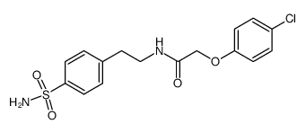 4-[β-(4-Chlorophenoxyacetamido)ethyl]benzenesulfonamide Structure