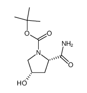 tert-Butyl (2S,4S)-2-carbamoyl-4-hydroxypyrrolidine-1-carboxylate Structure