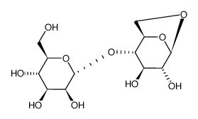 (2R,3S,4S,5S,6R)-2-(((1R,2S,3R,4R,5R)-3,4-dihydroxy-6,8-dioxabicyclo[3.2.1]octan-2-yl)oxy)-6-(hydroxymethyl)tetrahydro-2H-pyran-3,4,5-triol结构式