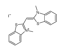 (2E)-3-methyl-2-[(3-methyl-1,3-benzothiazol-3-ium-2-yl)methylidene]-1,3-benzothiazole,iodide结构式