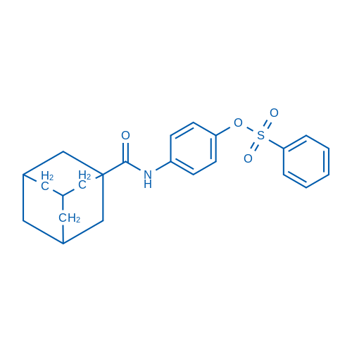 4-(Adamantane-1-carboxamido)phenyl benzenesulfonate Structure