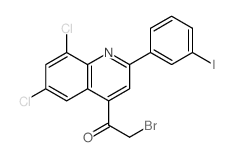 Ethanone,2-bromo-1-[6,8-dichloro-2-(3-iodophenyl)-4-quinolinyl]-结构式