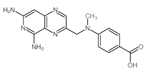 Benzoic acid,4-[[(5,7-diaminopyrido[3,4-b]pyrazin-3-yl)methyl]methylamino]-结构式