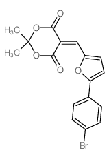 1,3-Dioxane-4,6-dione, 5-[[5-(4-bromophenyl)-2-furanyl]methylene]-2,2-dimethyl- (en)结构式