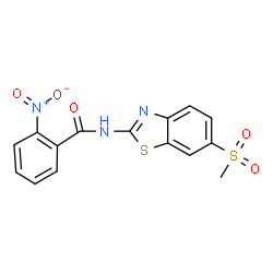 N-(6-(methylsulfonyl)benzo[d]thiazol-2-yl)-2-nitrobenzamide structure