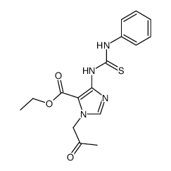 3-(2-Oxo-propyl)-5-(3-phenyl-thioureido)-3H-imidazole-4-carboxylic acid ethyl ester Structure