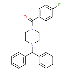 (4-Benzhydryl-piperazin-1-yl)-(4-fluoro-phenyl)-methanone structure