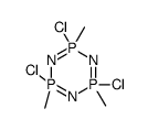 2,4,6-trichloro-2,2,4,4,6,6-hexahydro-2,4,6-trimethyl-1,2,3,4,5,6-triazatriphosphorine structure