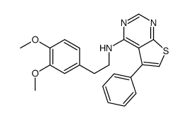 N-(3,4-dimethoxyphenethyl)-5-phenylthieno[2,3-d]pyrimidin-4-amine结构式